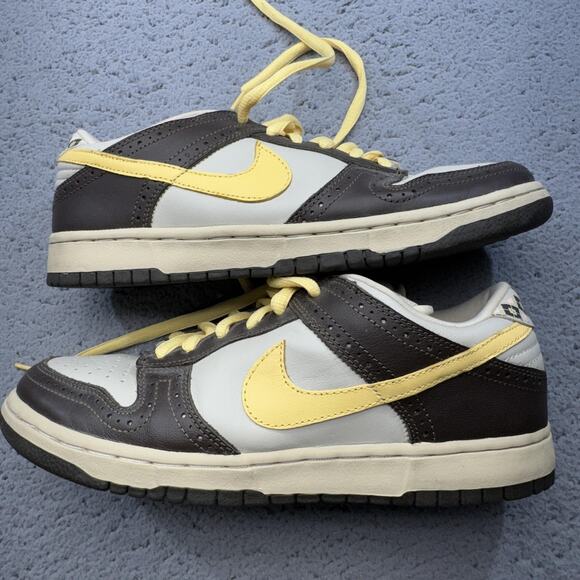Vintage Nike SB Dunk Low Shoes Mens 9.5 Brown Yellow Argyle 313170-171 2006 Golf - Picture 7 of 16